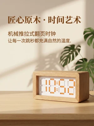 B-Mechanical Push-Pull Flip Clock